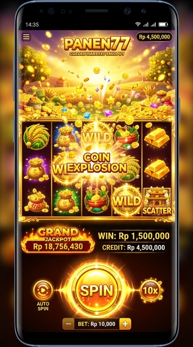Antarmuka pengguna yang menarik di panen77.